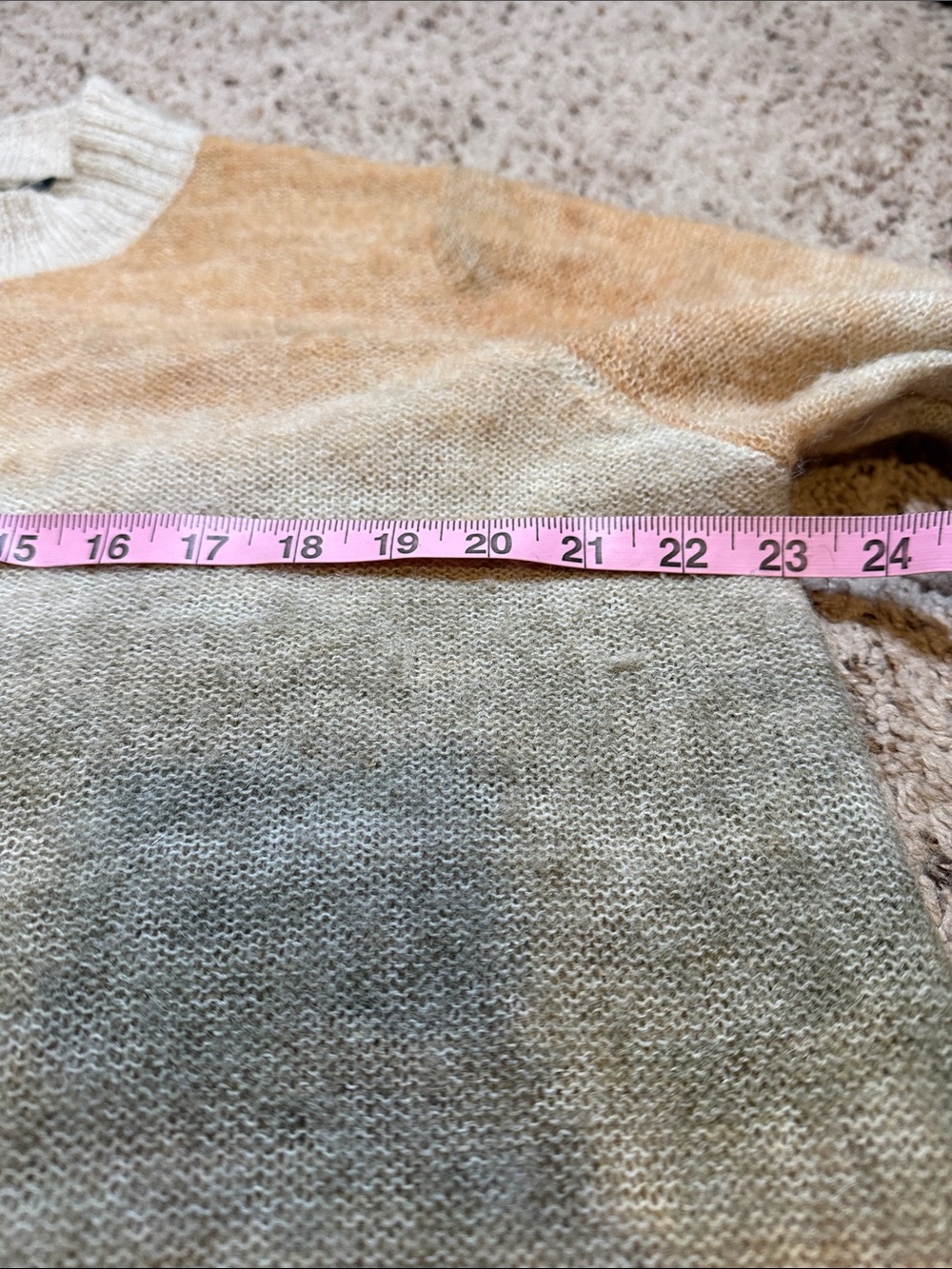 Ombre Knit Button-Front Cardigan in Beige and Gray - Picture 4 of 5
